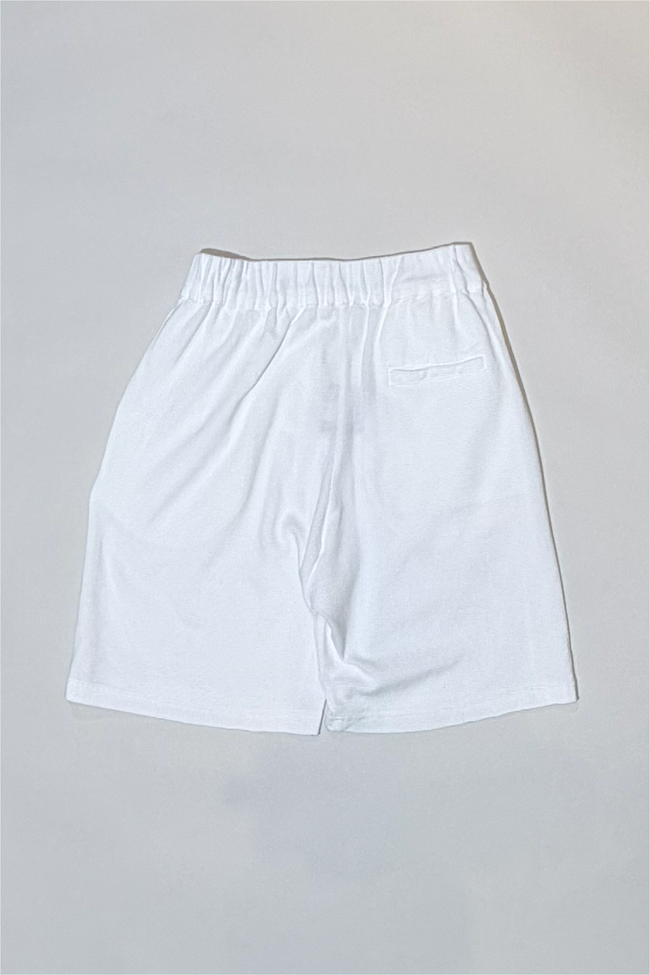 Athoa Waffle Bermuda Shorts - White