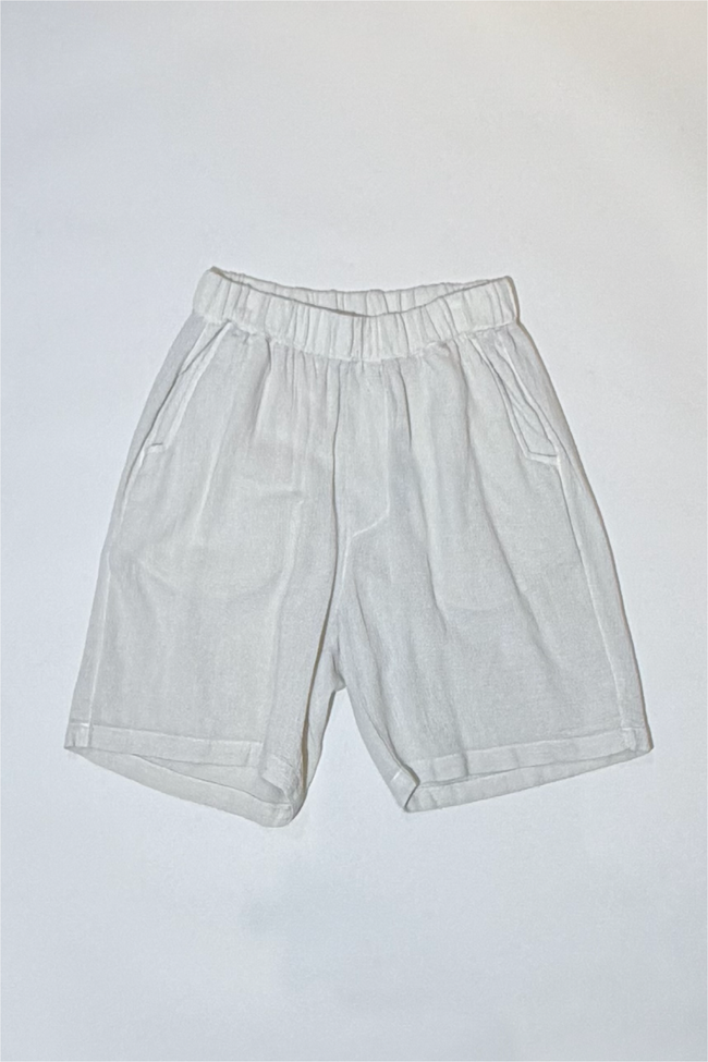 Athoa Bermuda Cotton Shorts - Beige