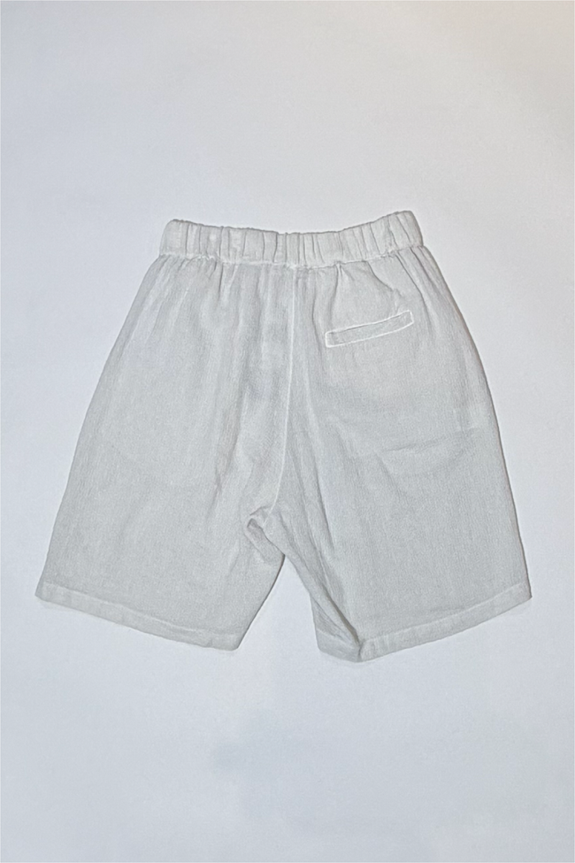 Athoa Bermuda Cotton Shorts - Beige