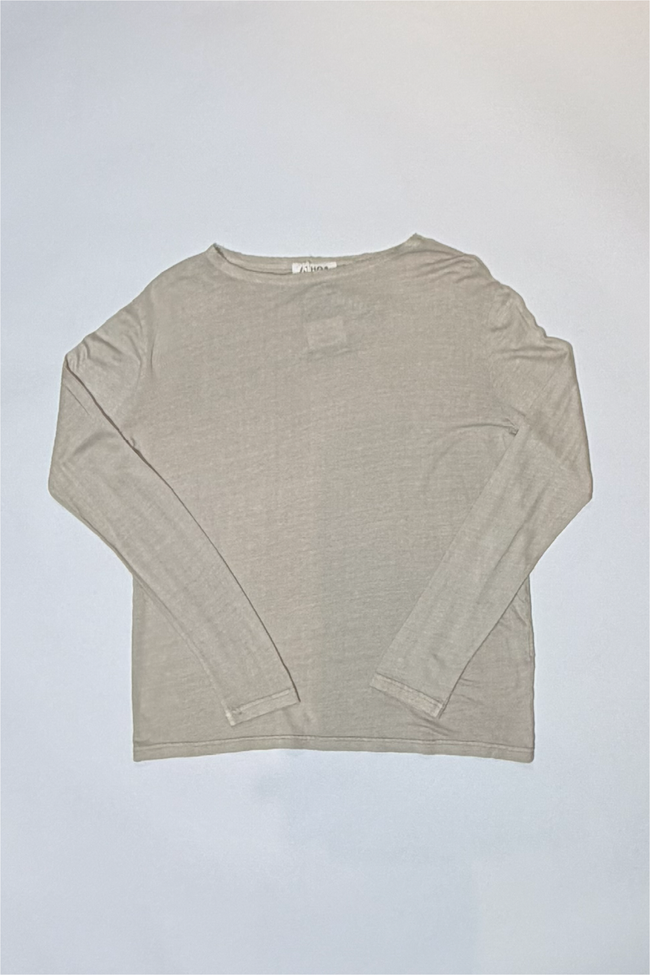 Athoa LS Linen Tee - Beige