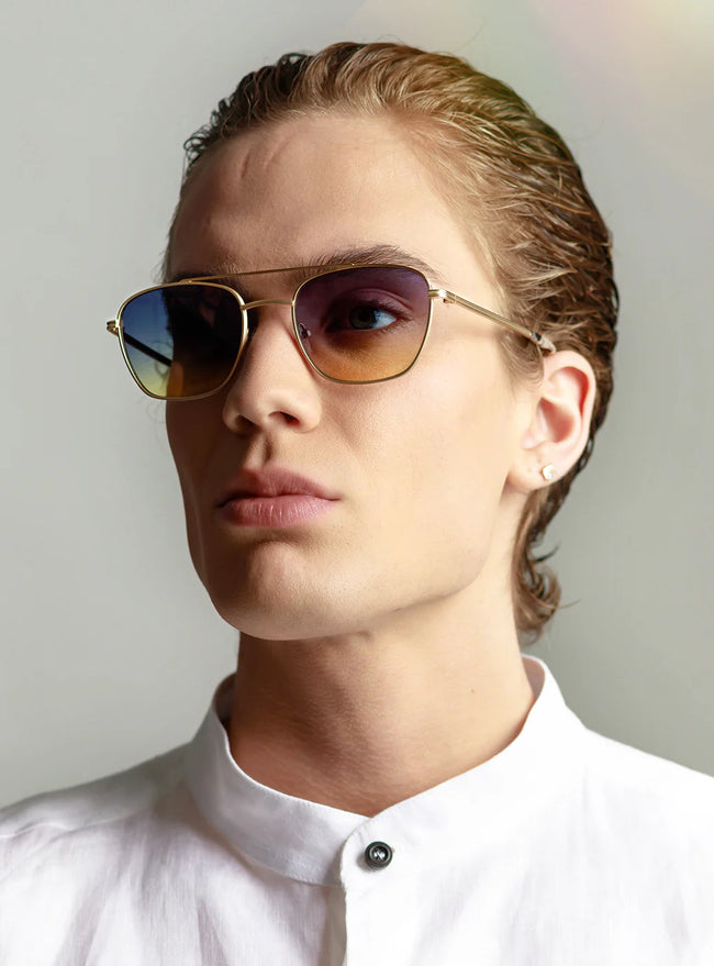 Weareeyes Double D Sunglasses - Gold/Gradient