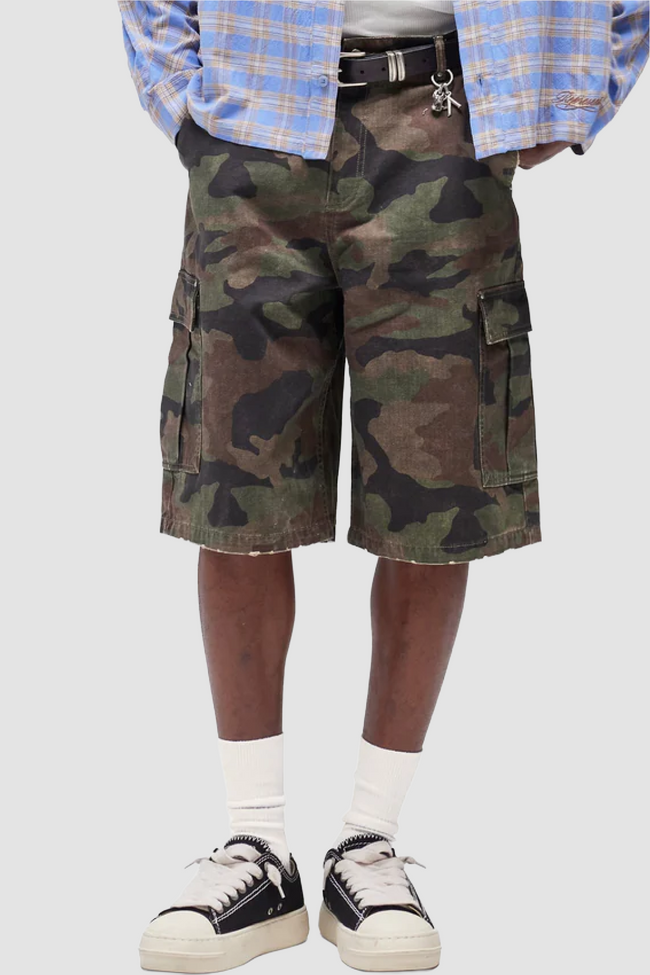 Represent Camo Cargo Shorts - Camouflage