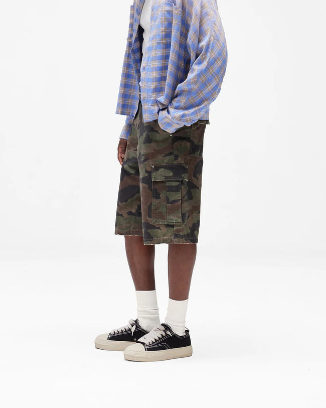 Represent Camo Cargo Shorts - Camouflage