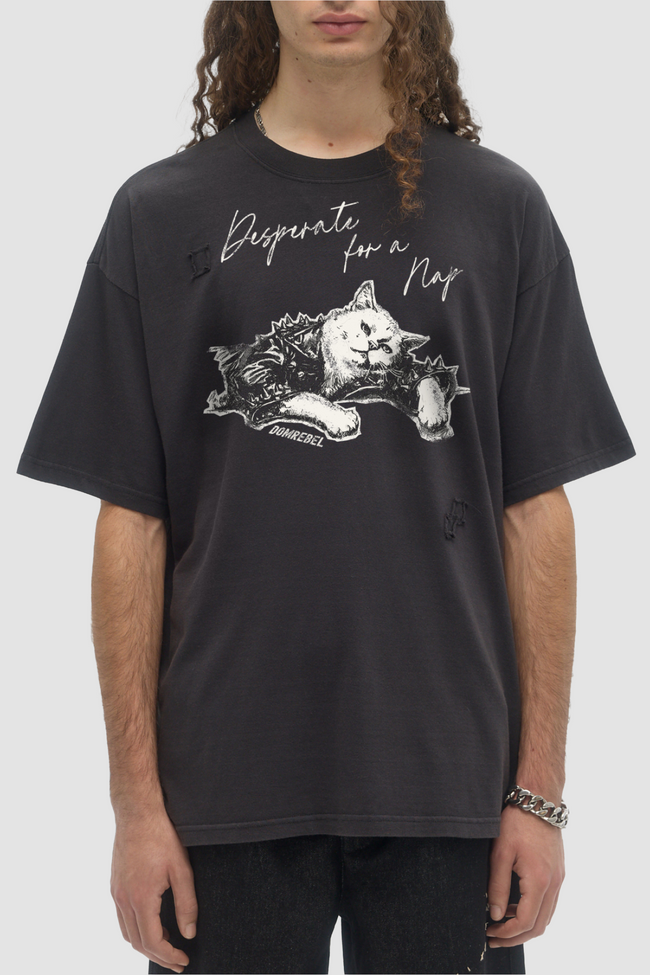 DOMREBEL Catnap Crystals Tee - Black