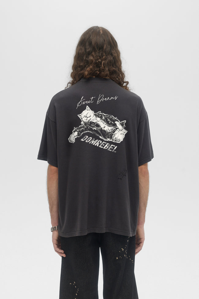 DOMREBEL Catnap Crystals Tee - Black