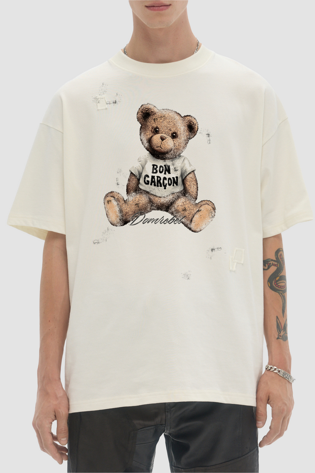 DOMREBEL Good Bear Tee - Old White