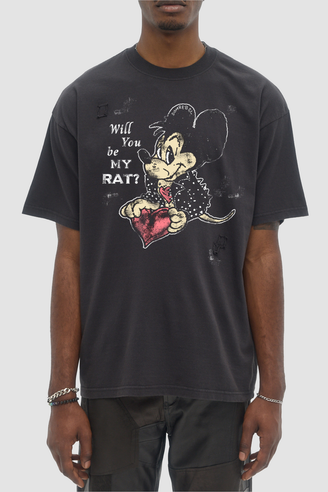 DOMREBEL My Rat Tee - Black