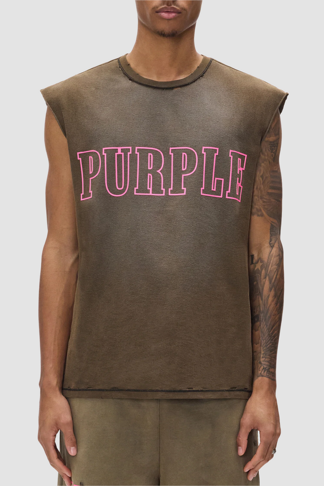 Purple Brand P103-TJBS Slab Outline Tank - Brown