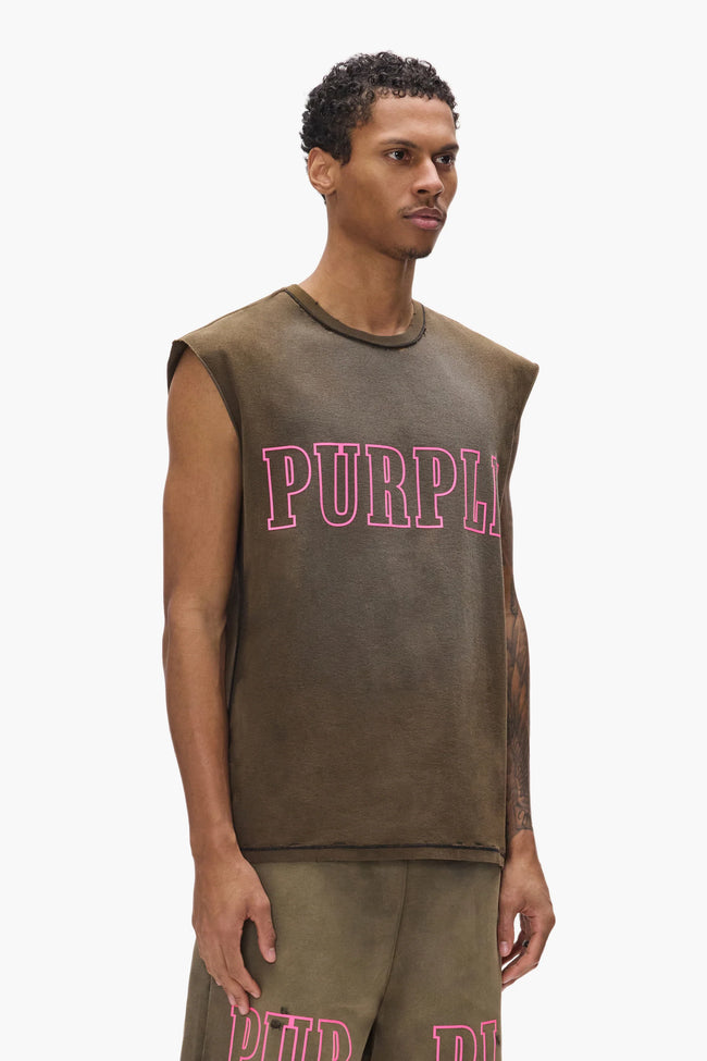 Purple Brand P103-TJBS Slab Outline Tank - Brown