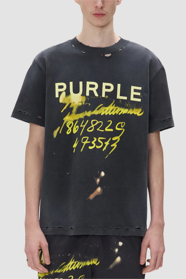Purple Brand P117-HTBH Sequence Tee - Black