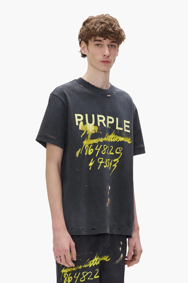 Purple Brand P117-HTBH Sequence Tee - Black