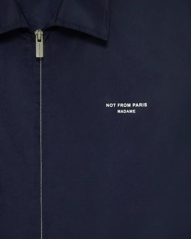 Drôle de Monsieur Slogan Nylon Jacket - Navy