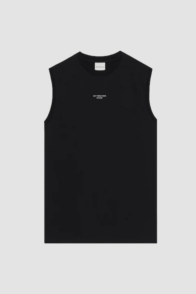 Drôle de Monsieur Sport Slogan Tank - Black