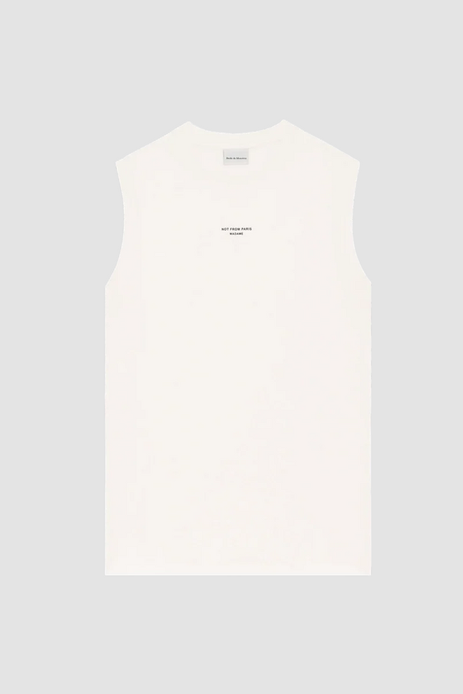 Drôle de Monsieur Sport Slogan Tank - Off White