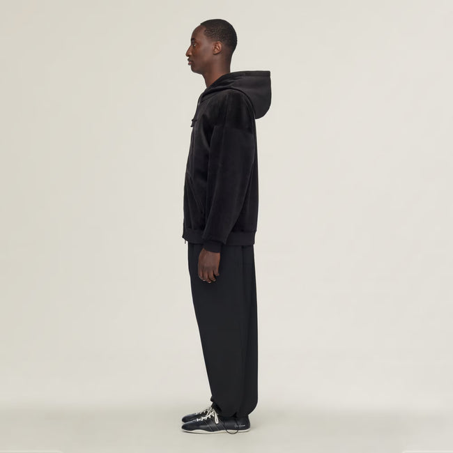 Y-3 Velvet Zip Hoodie - Black