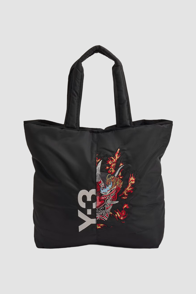 Y-3 Yaksha Graphic Tote Bag - Black