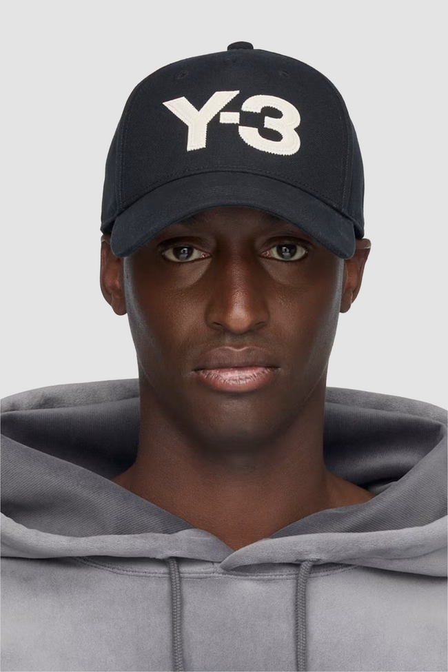 Y-3 Logo Cap - Black/White
