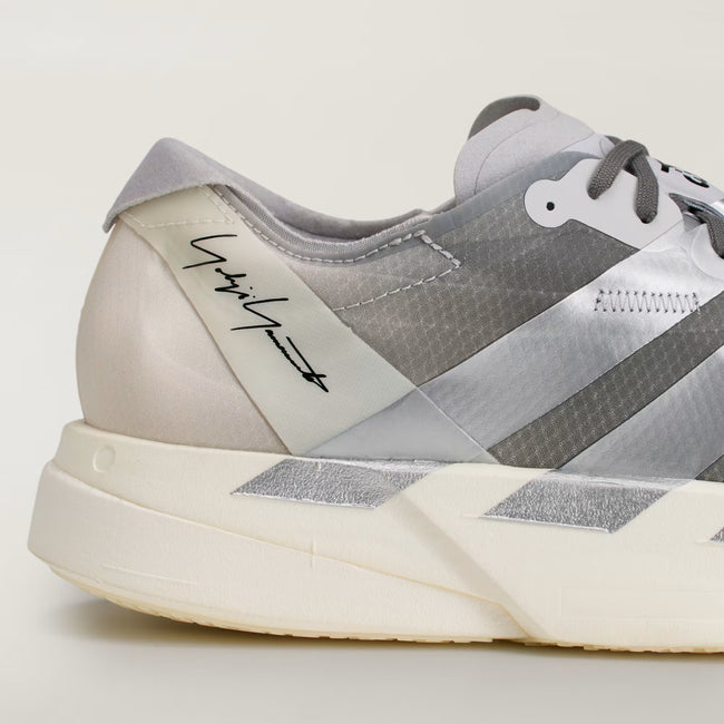 Y-3 Adios Pro 4 Sneakers - Chalk White/Silver Metallic/Light Solid Grey