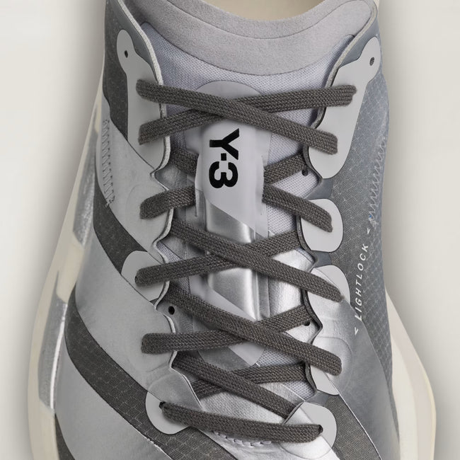 Y-3 Adios Pro 4 Sneakers - Chalk White/Silver Metallic/Light Solid Grey