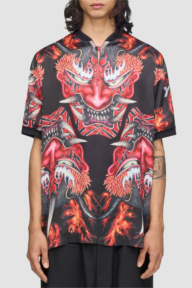 Y-3 Satin Graphic Jersey Top - Multi