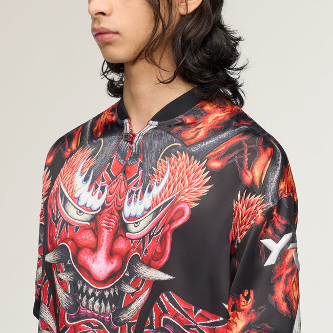 Y-3 Satin Graphic Jersey Top - Multi