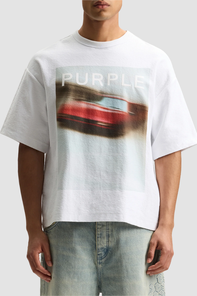 Purple Brand  M1057-HTWD Tunnel Vision Tee - White