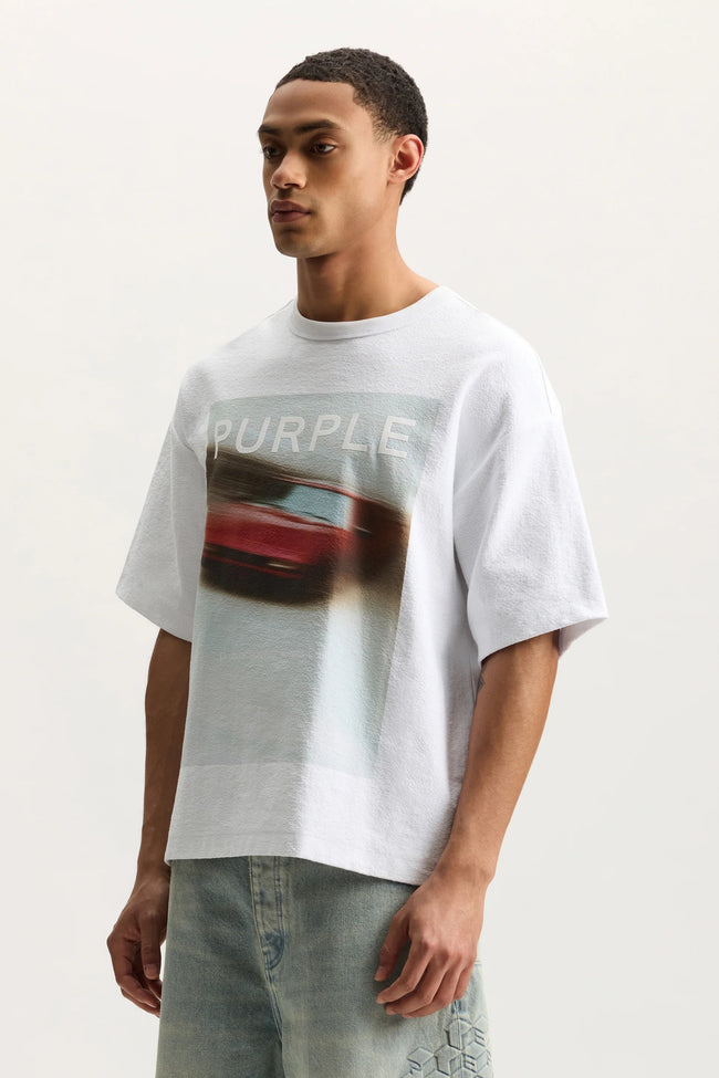 Purple Brand  M1057-HTWD Tunnel Vision Tee - White