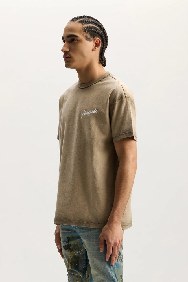 Purple Brand P101-TJTS Working Script Tee - Khaki