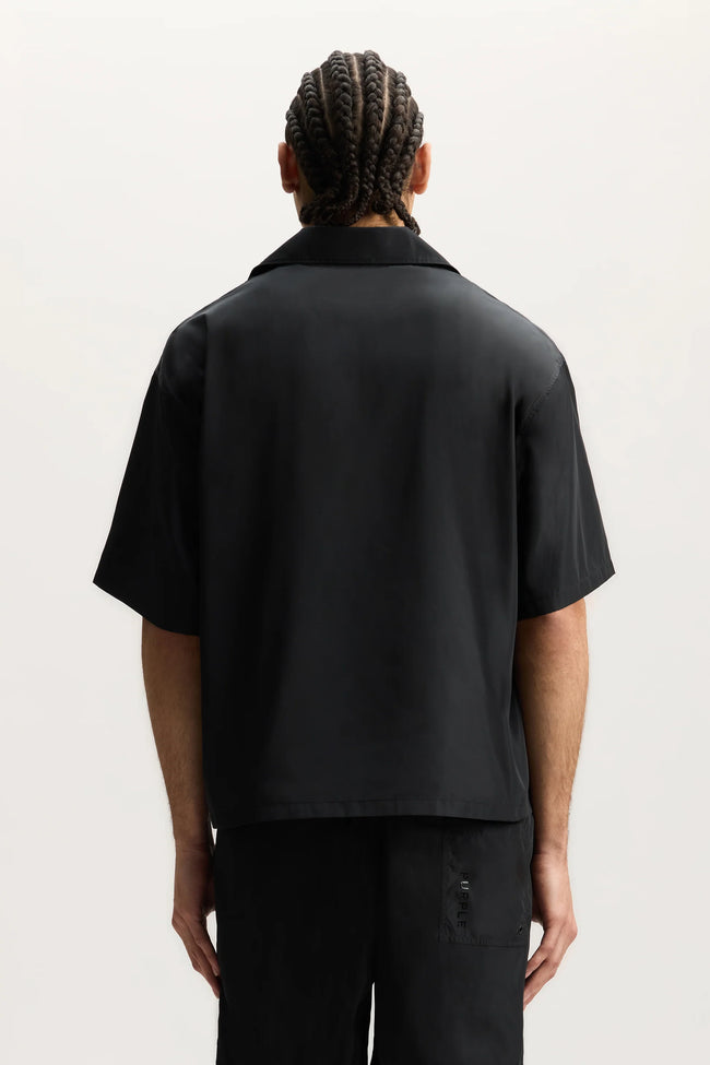 Purple Brand  M3021-POBS Wordmark Outline Shirt - Black