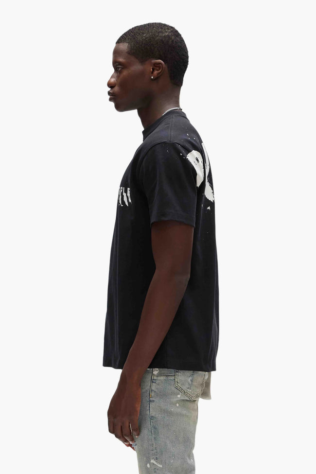 Purple Ascending Wordmark P117-HJPP Tee - Black