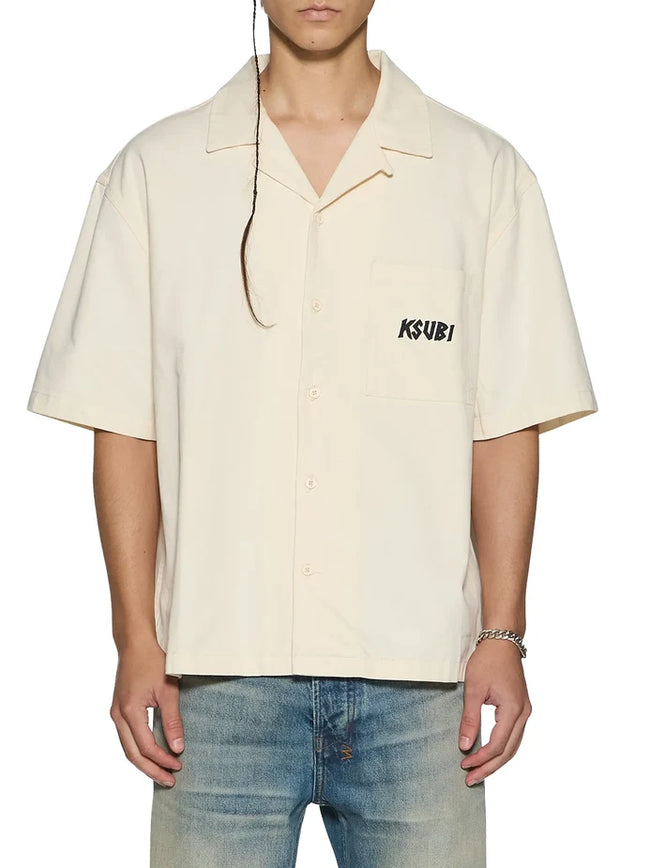 Ksubi Stay Up Diner SS Shirt - Natural