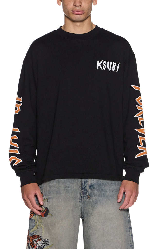 Ksubi Stay Up Ekcess LS Tee - Black