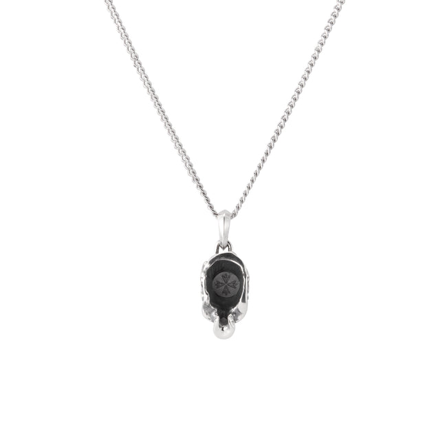Emanuele Bicocchi Flourish Small Skull Necklace - Silver