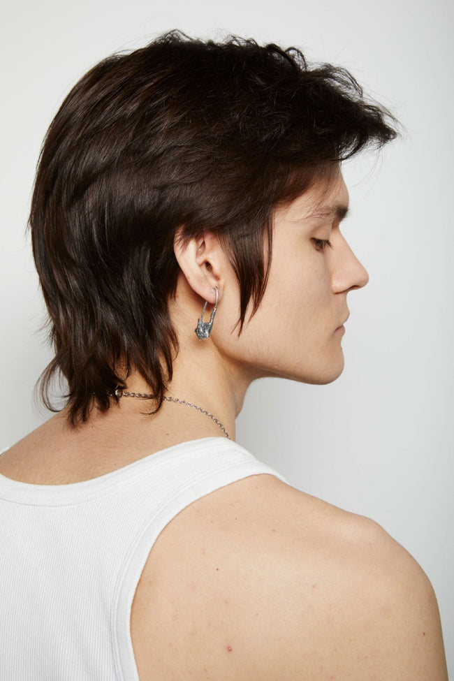 Emanuele Bicocchi Stella Notre Dame Pin Earring - Silver
