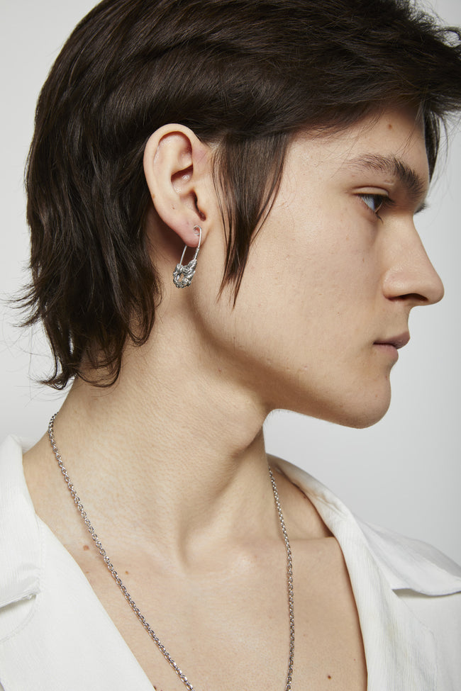Emanuele Bicocchi Rose Pin Small Earring - Silver