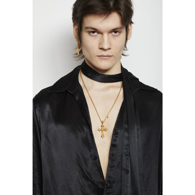 Emanuele Bicocchi Fleury Cross Rose Medium Necklace - Gold