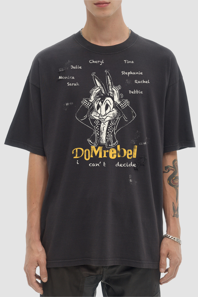 DOMREBEL Decisions Crystals Tee - Black