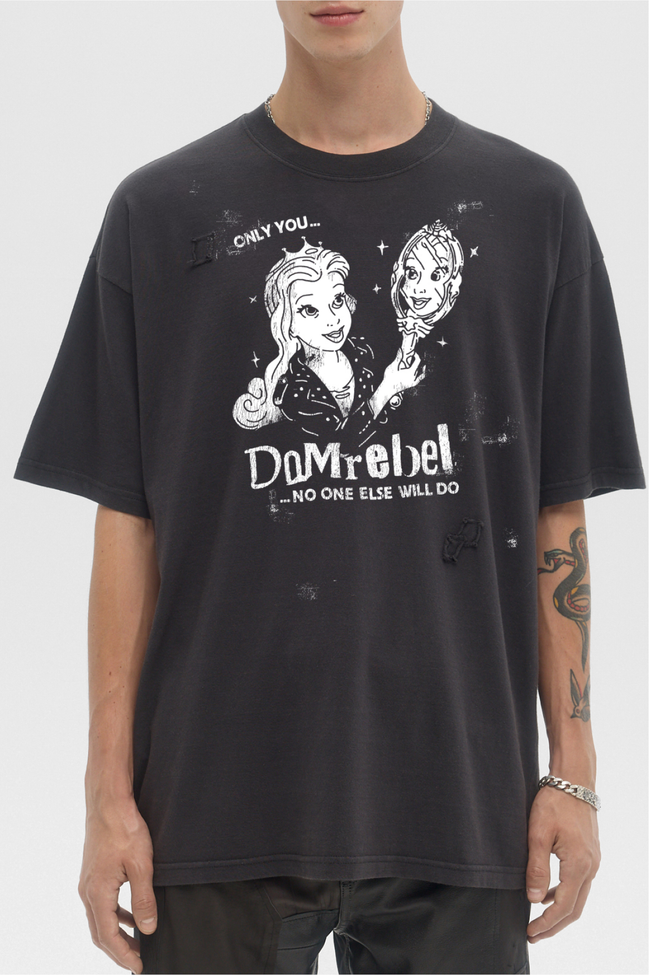 DOMREBEL Only You Crystals Tee - Black