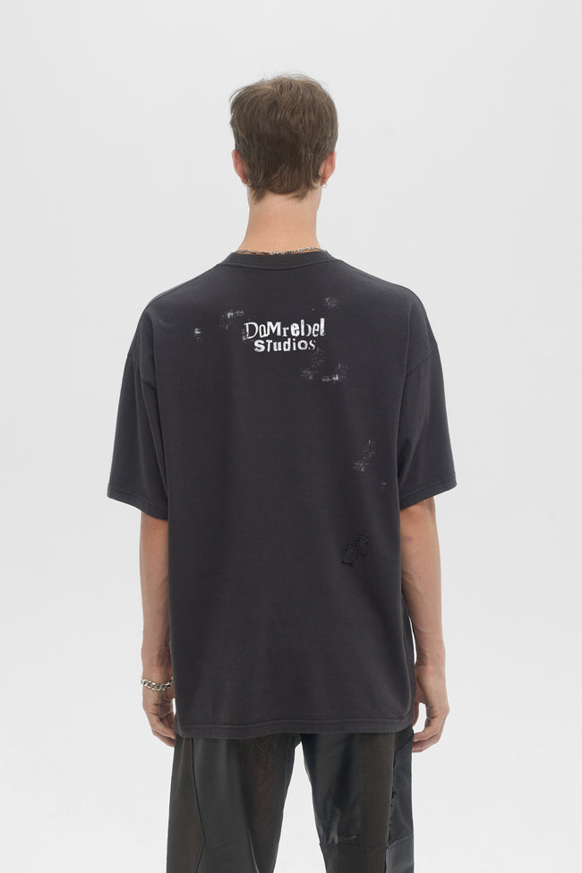 DOMREBEL Only You Crystals Tee - Black