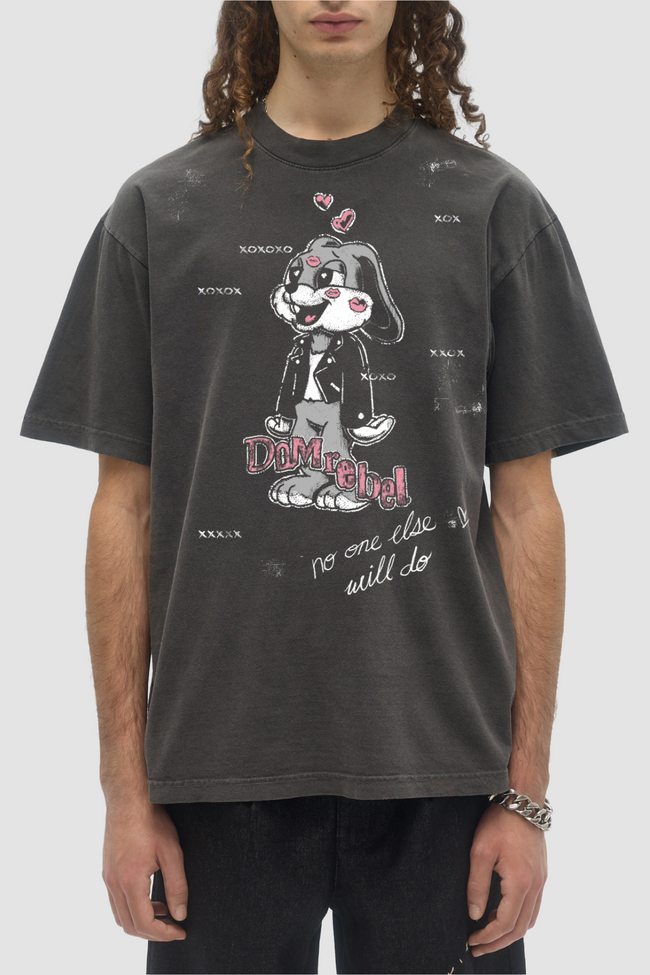 DOMREBEL Smitten Tee - Faded Black