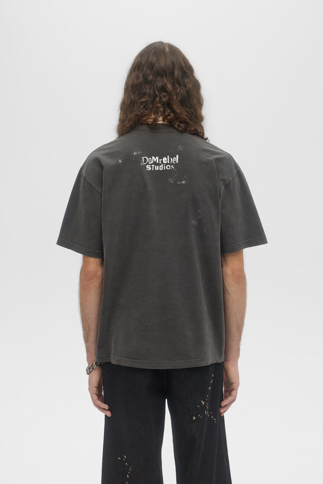 DOMREBEL Smitten Tee - Faded Black