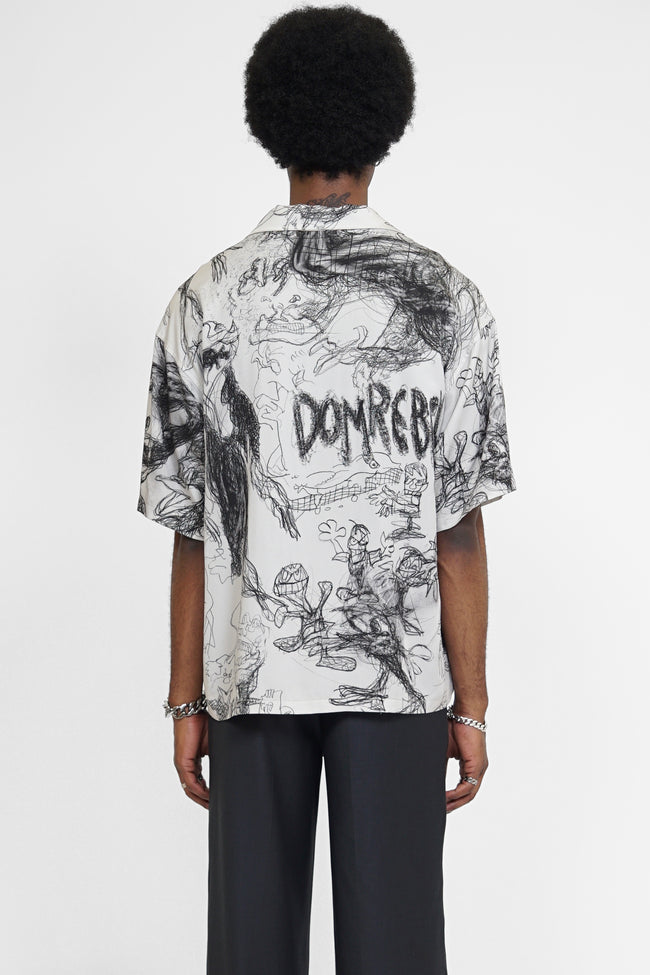 DOMREBEL Drawing SS Shirt - Ivory