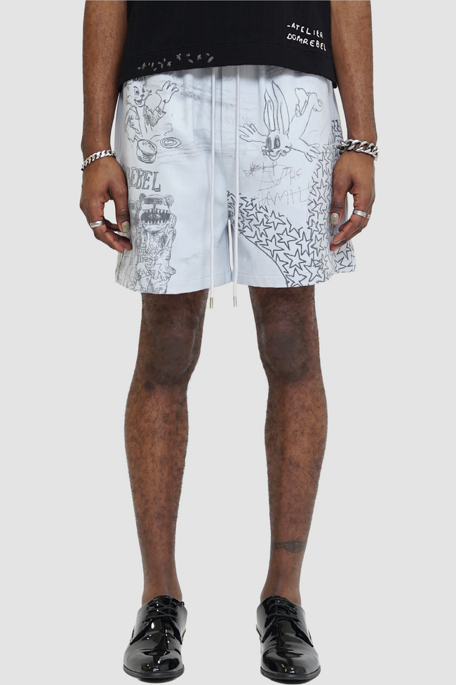 DOMREBEL Sketchy Shorts - Blue
