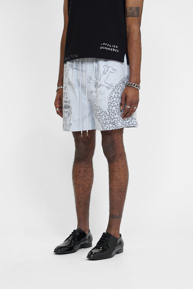DOMREBEL Sketchy Shorts - Blue