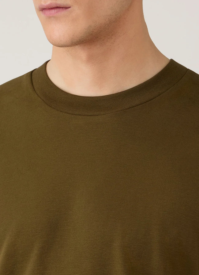 Sunspel Relaxed Fit Heavyweight Tee - Loden Green