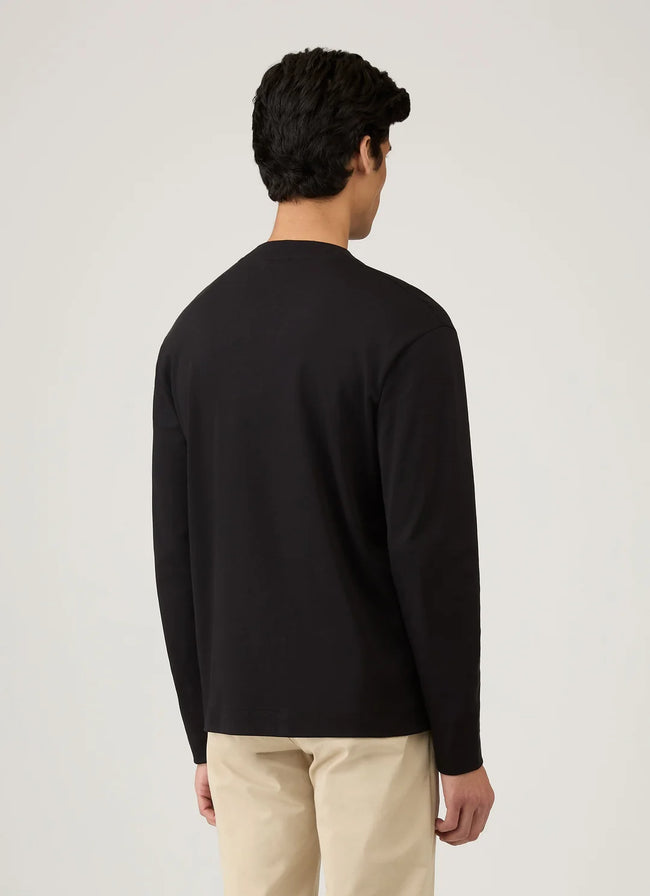 Sunspel Heavyweight L/S  Tee - Black