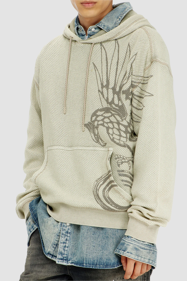 DIESEL S-Norm-Hood-AA1 Hoodie - Beige