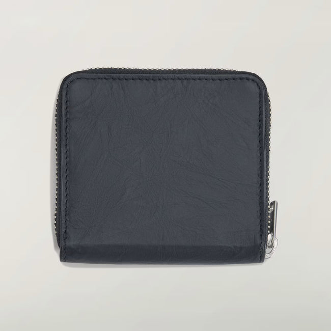 Y-3 Crinkle Leather Wallet - Black
