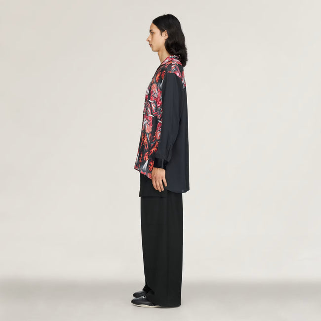 Y-3 Red Satin Graphic Shirt - Multicolor