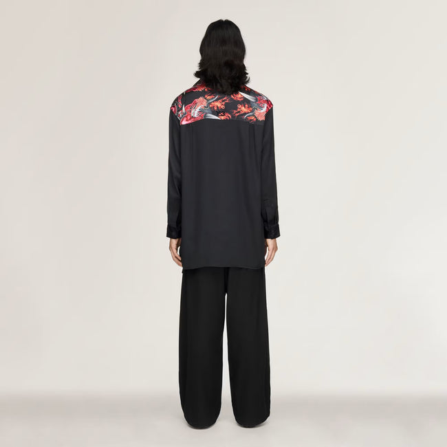 Y-3 Red Satin Graphic Shirt - Multicolor